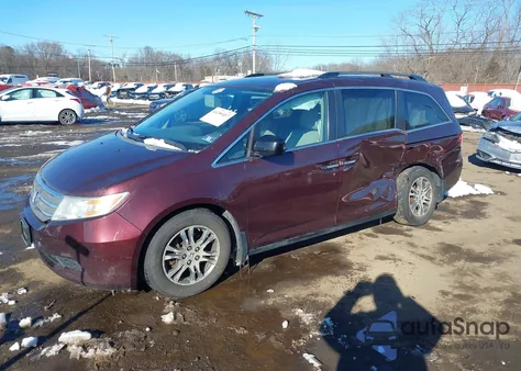 2013 Honda Odyssey Ex из США, поврежденный, VIN 5FNRL5H44DB089369
